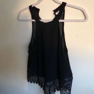 High Neck sleeveless flowy top